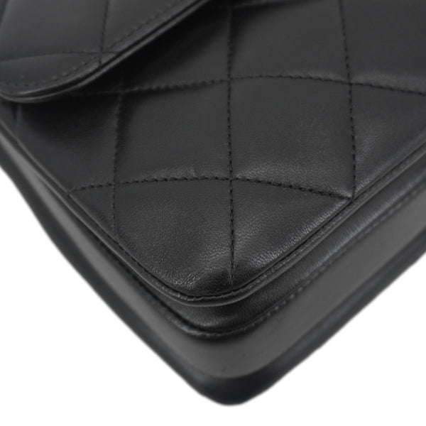 CHANEL Trendy CC Flap Quilted Leather Top Handle Shoulder Bag Black