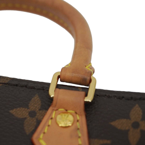 LOUIS VUITTON Petit Sac Plat Monogram Canvas Shoulder Bag Brown