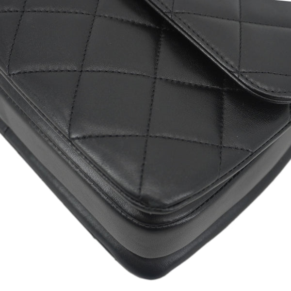 CHANEL Trendy CC Flap Quilted Leather Top Handle Shoulder Bag Black