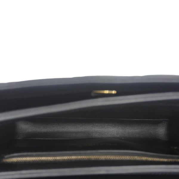 CHANEL Trendy CC Flap Quilted Leather Top Handle Shoulder Bag Black