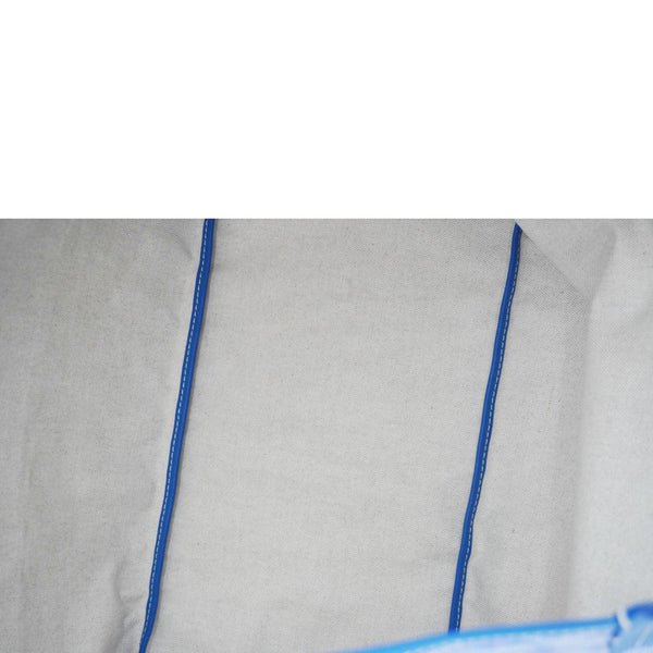 GOYARD Saint Louis PM Chevron Print Canvas Tote Bag Blue