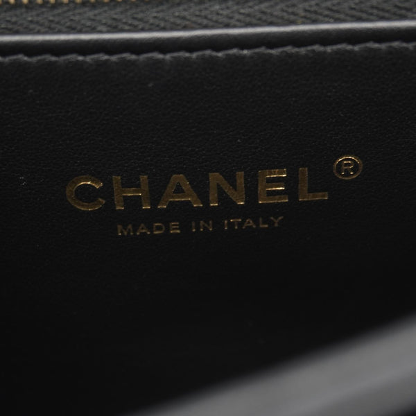 CHANEL Trendy CC Flap Quilted Leather Top Handle Shoulder Bag Black