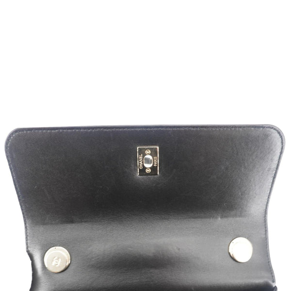 CHANEL Trendy CC Flap Quilted Leather Top Handle Shoulder Bag Black