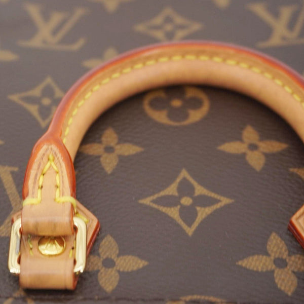 LOUIS VUITTON Petit Sac Plat Monogram Canvas Shoulder Bag Brown