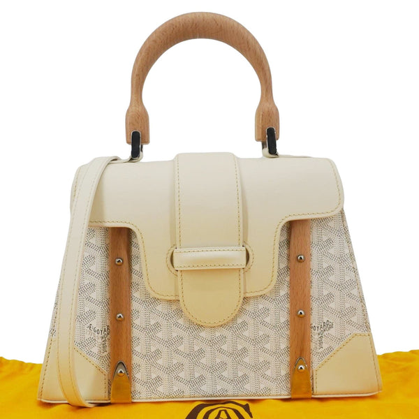 GOYARD Saigon PM Chevron Canvas Bag White – Rolled Strap and Dust Bag