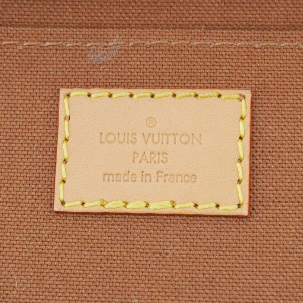 LOUIS VUITTON Petit Sac Plat Monogram Canvas Shoulder Bag Brown