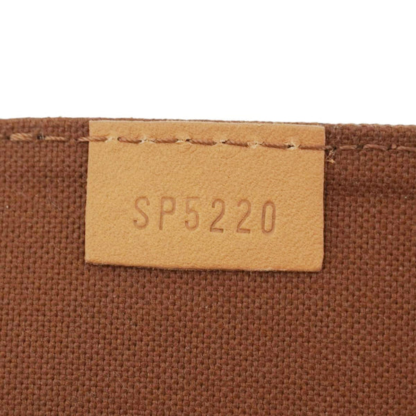 LOUIS VUITTON Petit Sac Plat Monogram Canvas Shoulder Bag Brown