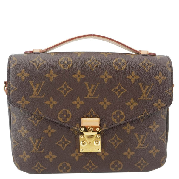 LOUIS VUITTON Metis Pochette Monogram Canvas Crossbody Bag Brown