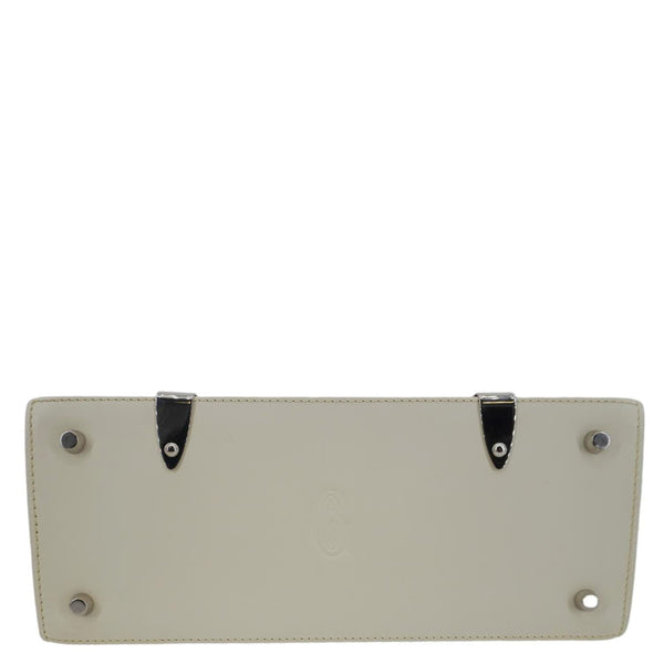 GOYARD Saigon PM Chevron Canvas Bag White – Bottom View