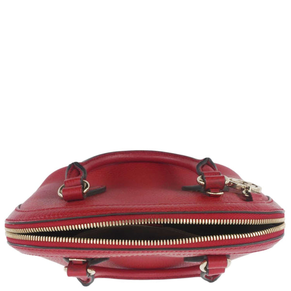 GUCCI Dome Small Dollar Calfskin Leather Crossbody Bag Red 449661