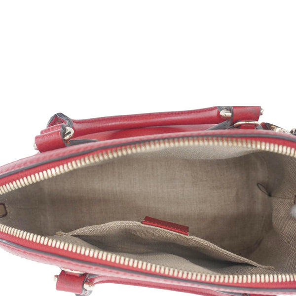 GUCCI Dome Small Dollar Calfskin Leather Crossbody Bag Red 449661