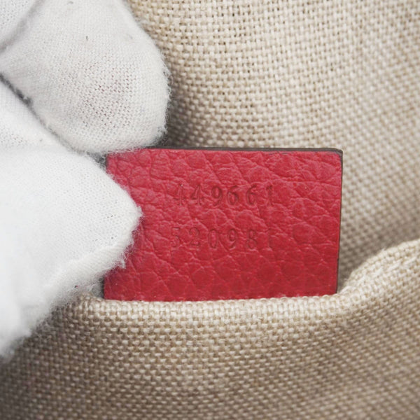 GUCCI Dome Small Dollar Calfskin Leather Crossbody Bag Red 449661