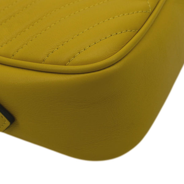 GUCCI GG Marmont Small Matelasse Leather Crossbody Bag Yellow 447632