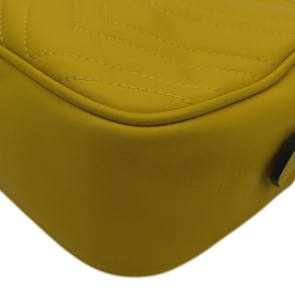 GUCCI GG Marmont Small Matelasse Leather Crossbody Bag Yellow 447632