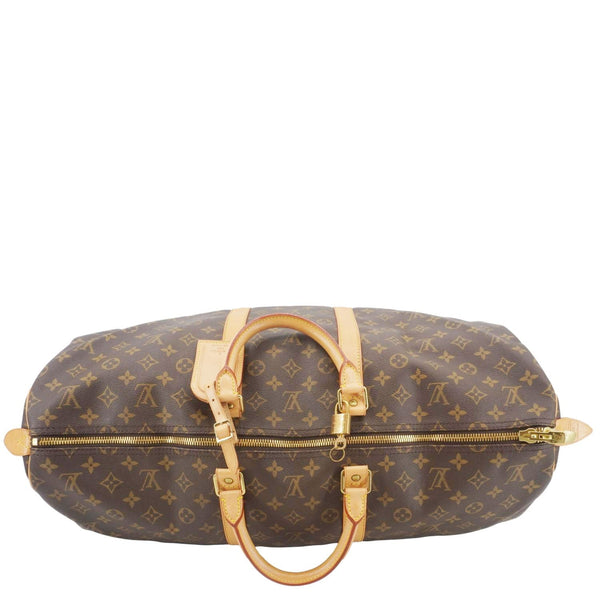LOUIS VUITTON Keepall 55 Monogram Canvas Boston Bag Brown