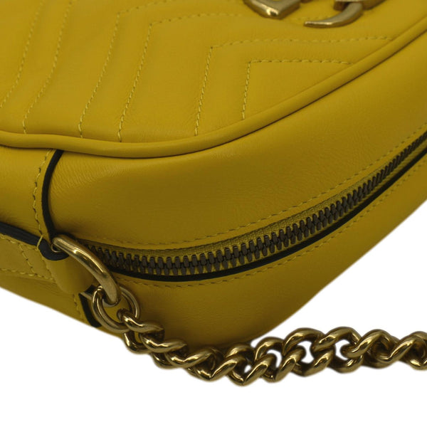 GUCCI GG Marmont Small Matelasse Leather Crossbody Bag Yellow 447632