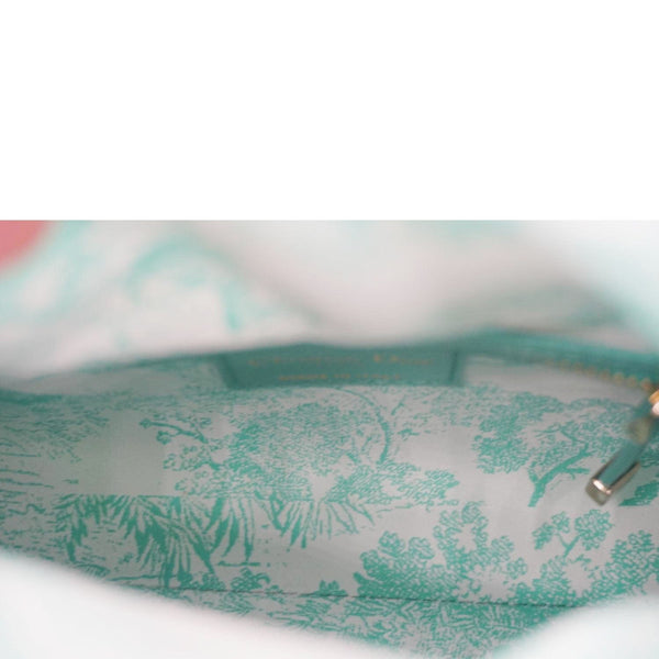 CHRISTIAN DIOR Lady Dior Mini Wicker Oblique Shoulder Bag Green