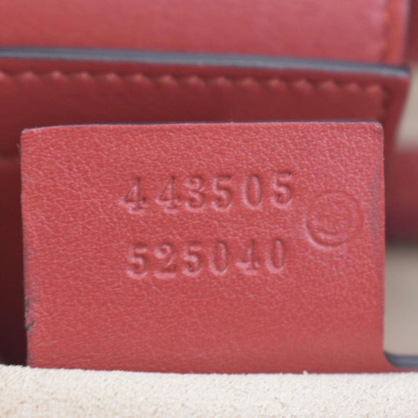 GUCCI GG Marmont Medium Matelasse Leather Top Handle Shoulder Bag Red 443505