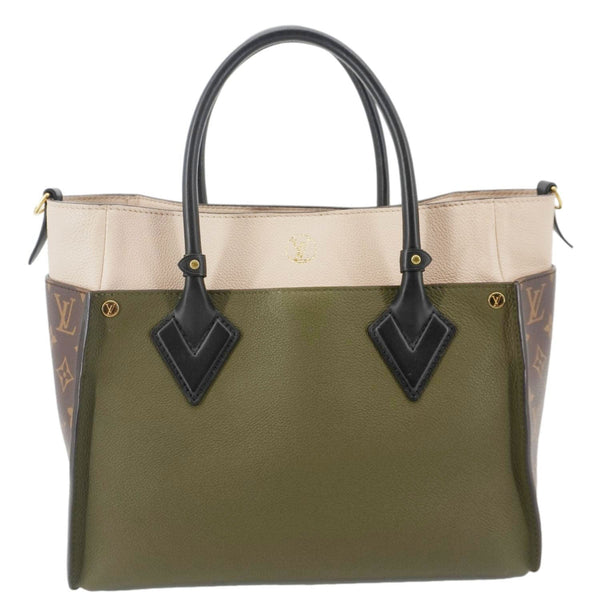 LOUIS VUITTON On My Side MM Monogram Canvas Satchel Bag Cream