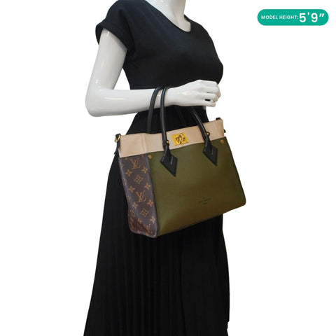 LOUIS VUITTON On My Side MM Monogram Canvas Satchel Bag Cream