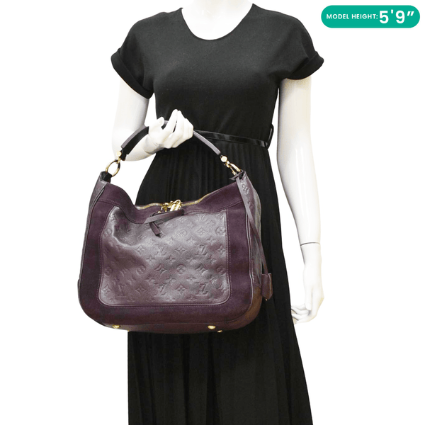 LOUIS VUITTON Audacieuse MM Empreinte Leather Terre Hobo Bag dummy look