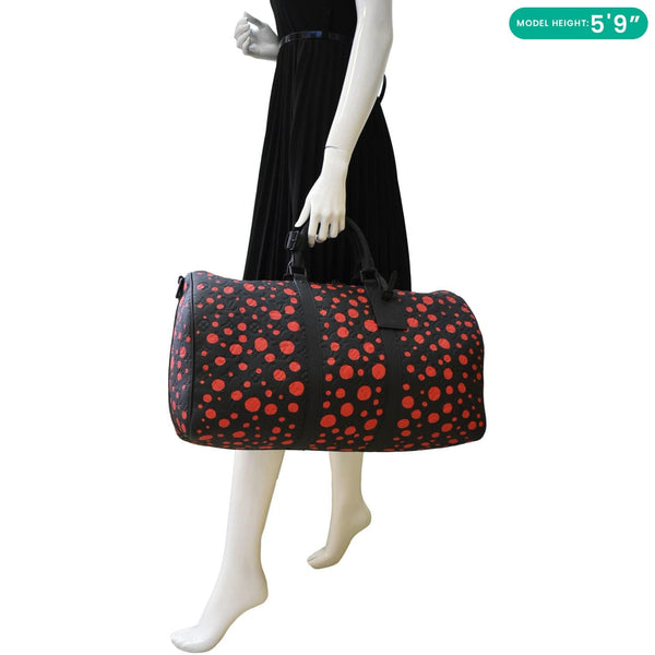 LOUIS VUITTON x YK Keepall 55 Travel Bag Black dummy look