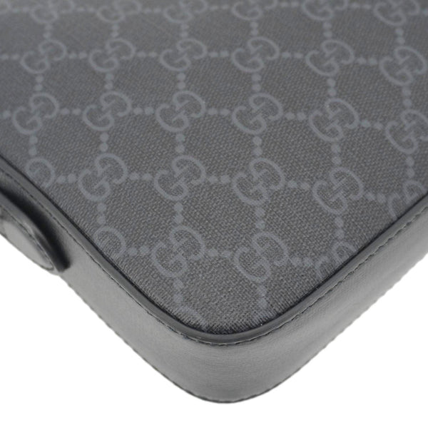 GUCCI Azalea Retro Interlocking G Supreme Canvas Shoulder Bag Black 703468