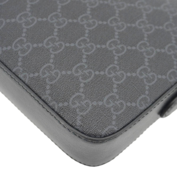 GUCCI Azalea Retro Interlocking G Supreme Canvas Shoulder Bag Black 703468