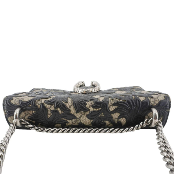 GUCCI Arabesque Small Dionysus GG Supreme Canvas Shoulder Bag Black 400249