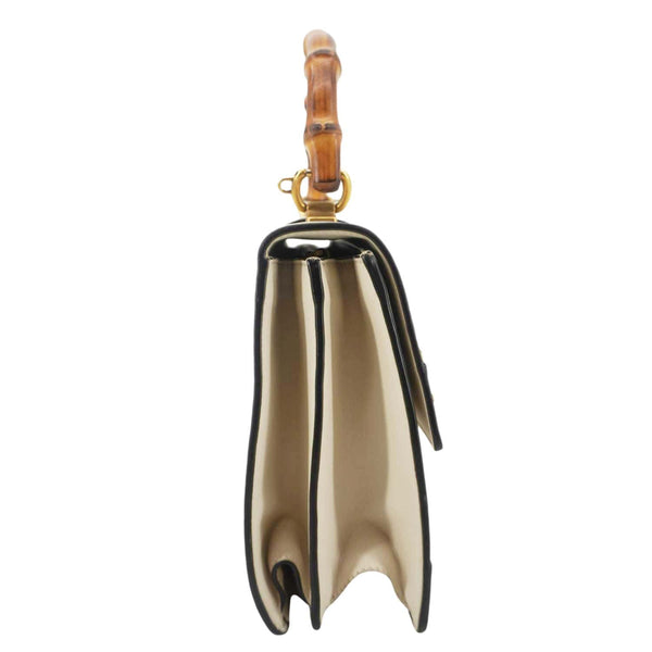 GUCCI Dionysus Bamboo Medium Leather Top Handle Shoulder Bag White 448075