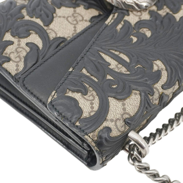 GUCCI Arabesque Small Dionysus GG Supreme Canvas Shoulder Bag Black 400249
