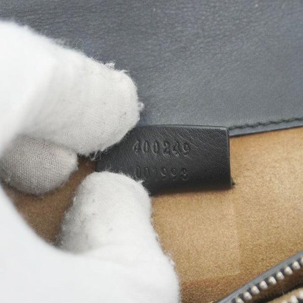 GUCCI Arabesque Small Dionysus GG Supreme Canvas Shoulder Bag Black 400249