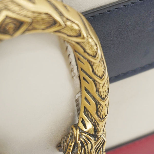 GUCCI Dionysus Bamboo Medium Leather Top Handle Shoulder Bag White 448075