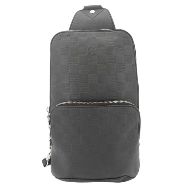 LOUIS VUITTON Avenue Sling Damier Infini Leather Backpack Bag Black