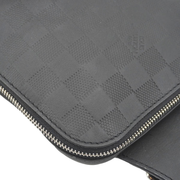 LOUIS VUITTON Avenue Sling Damier Infini Leather Backpack Bag Black