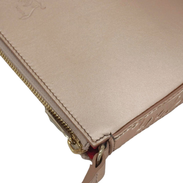 CHRISTIAN LOUBOUTIN Loubila Metallic Nappa Leather Tote Bag Leche