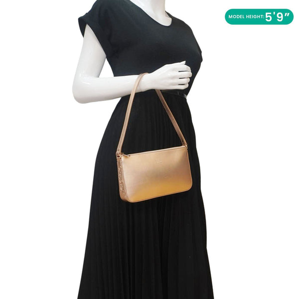 CHRISTIAN LOUBOUTIN Loubila Metallic Nappa Leather Tote Bag Leche