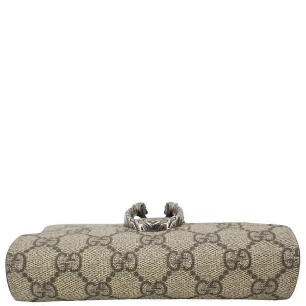 GUCCI Dionysus Super Mini GG Supreme Canvas Crossbody Bag Taupe 476432