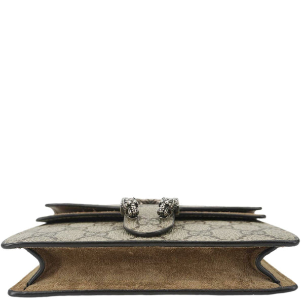 GUCCI Dionysus Super Mini GG Supreme Canvas Crossbody Bag Taupe 476432