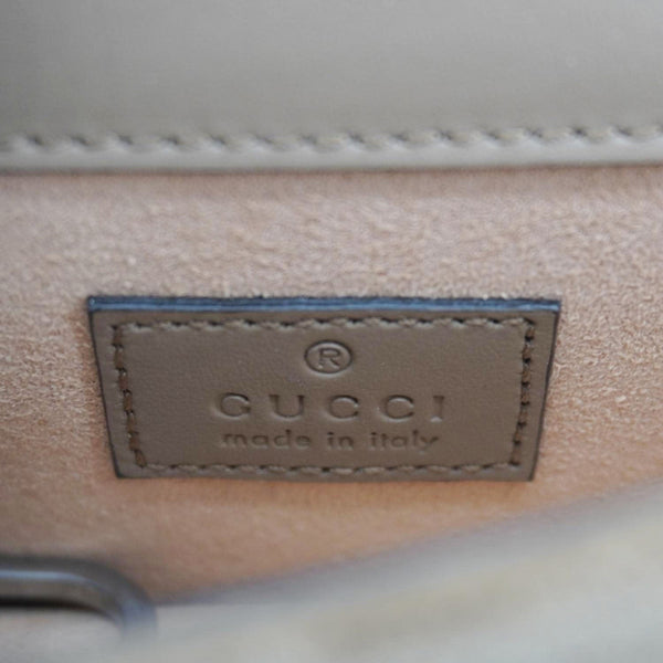 GUCCI Dionysus Super Mini GG Supreme Canvas Crossbody Bag Taupe 476432