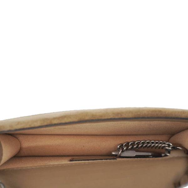 GUCCI Dionysus Super Mini GG Supreme Canvas Crossbody Bag Taupe 476432