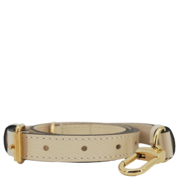 LOUIS VUITTON Leather Adjustable Shoulder Strap Beige – Flat Front View