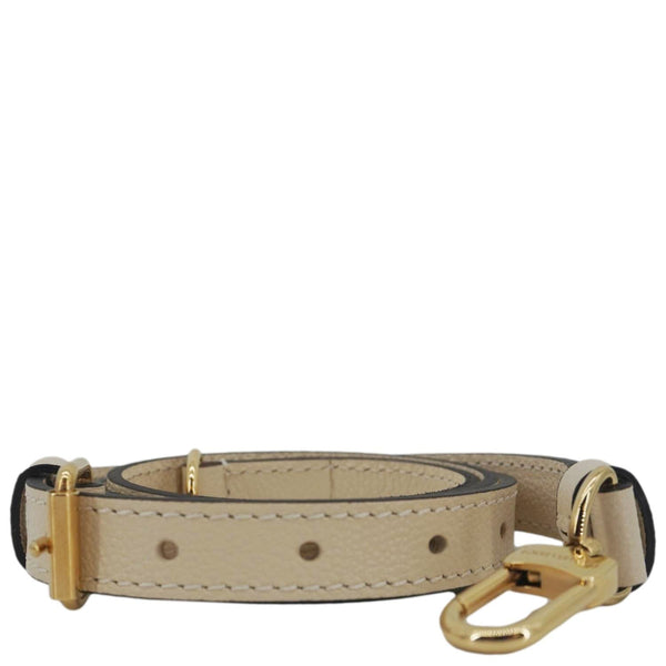 LOUIS VUITTON Leather Adjustable Shoulder Strap Beige – Rolled-Up View with Clasps