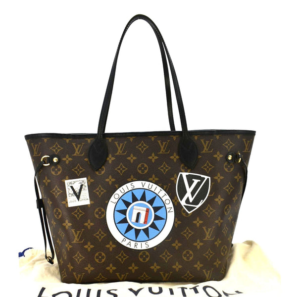 LOUIS VUITTON Neverfull My LV World Tour Monogram Canvas Tote Bag Brown