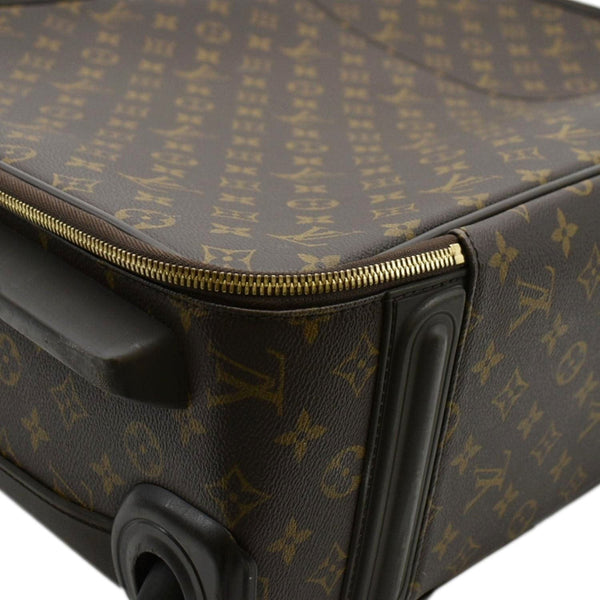 LOUIS VUITTON Pegase 55 Monogram Canvas Luggage Suitcase Travel Bag Brown