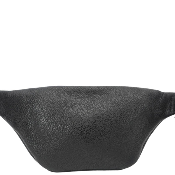 GUCCI Logo Print Small Grained Calfskin Leather Belt Bag Black 527792