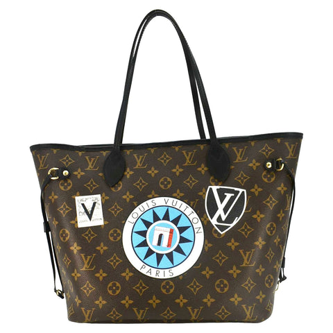 LOUIS VUITTON Neverfull My LV World Tour Monogram Canvas Tote Bag Brown