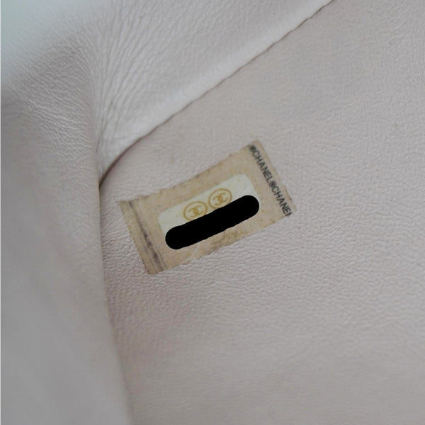 CHANEL CC Flap Quilted Leather Chain Crossbody Bag White