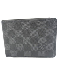 LOUIS VUITTON Damier Graphite Canvas Multiple Wallet Black