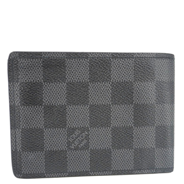 LOUIS VUITTON Damier Graphite Canvas Multiple Wallet Black